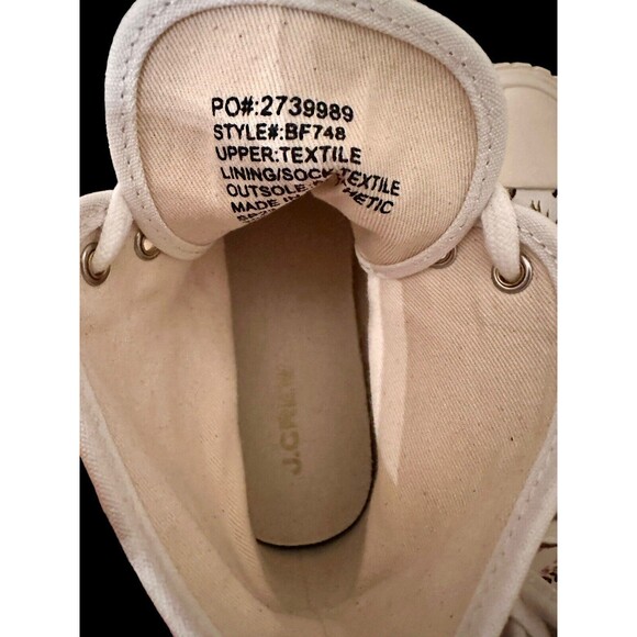 J.Crew Women's $88 Classic High Top Sneakers Whisp Floral Size 7M BF748 - Picture 6 of 7
